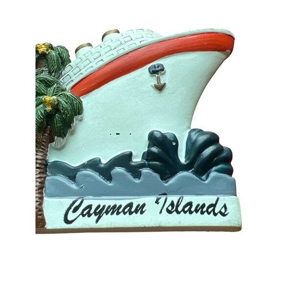 Cayman Islands Cruise Ship Palm Tree Magnet Souvenir 2" tall - Picture 2 of 4